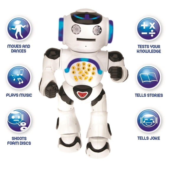 Lexibook Powerman RC Talking Robot, Sings, Quiz & Discs, for Kids 4+