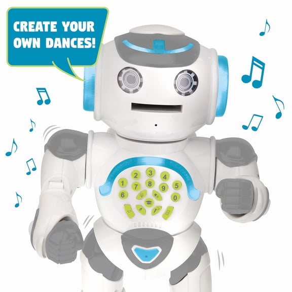 Lexibook Powerman Max - Remote Control Walking Talking Toy Robot, STEM Programmable, Dances, Sings, Tells 10,000 Stories, 300+ Learning Quiz, Shooting Discs and Voice Repeat for Kids 4+