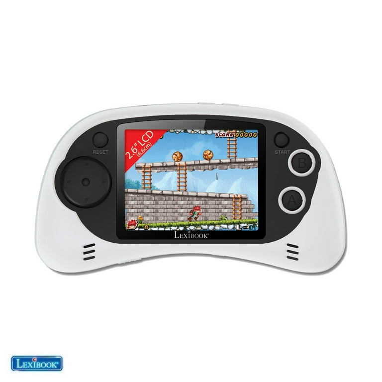 Lexibook Power Arcade Center Consola de juego portátil, 200 juegos,  pantalla LCD, compacto, con batería, blanco / negro, JL2385W 
