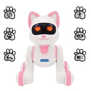Lexibook Power Kitty Jr Remote Control Robot Cat, STEM, Pink/White