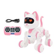Lexibook, Power Kitty Jr., Remote control cat to train, Waddles like a real cat, Interactive eyes, STEM programmable, Rechargeable battery, Pink/white, KIT01