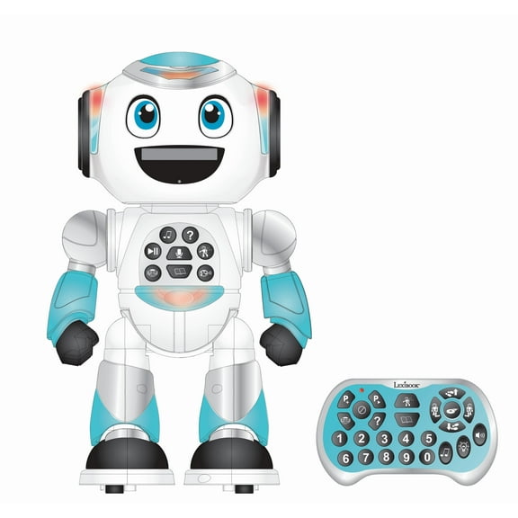 Lexibook Powerman® Advanced STEM robot with quiz, music, games, disc shooting, stories incl remote control (English) - ROB28EN