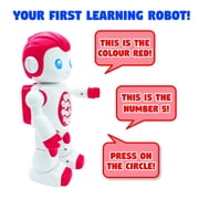 Lexibook - Powerman First, Smart Interactive Toy Learning Robot Toy for Kids, Dancing Plays Music Quiz Numbers Shapes Colours, Boy Girl Robot Junior, Red/White - ROB15EN
