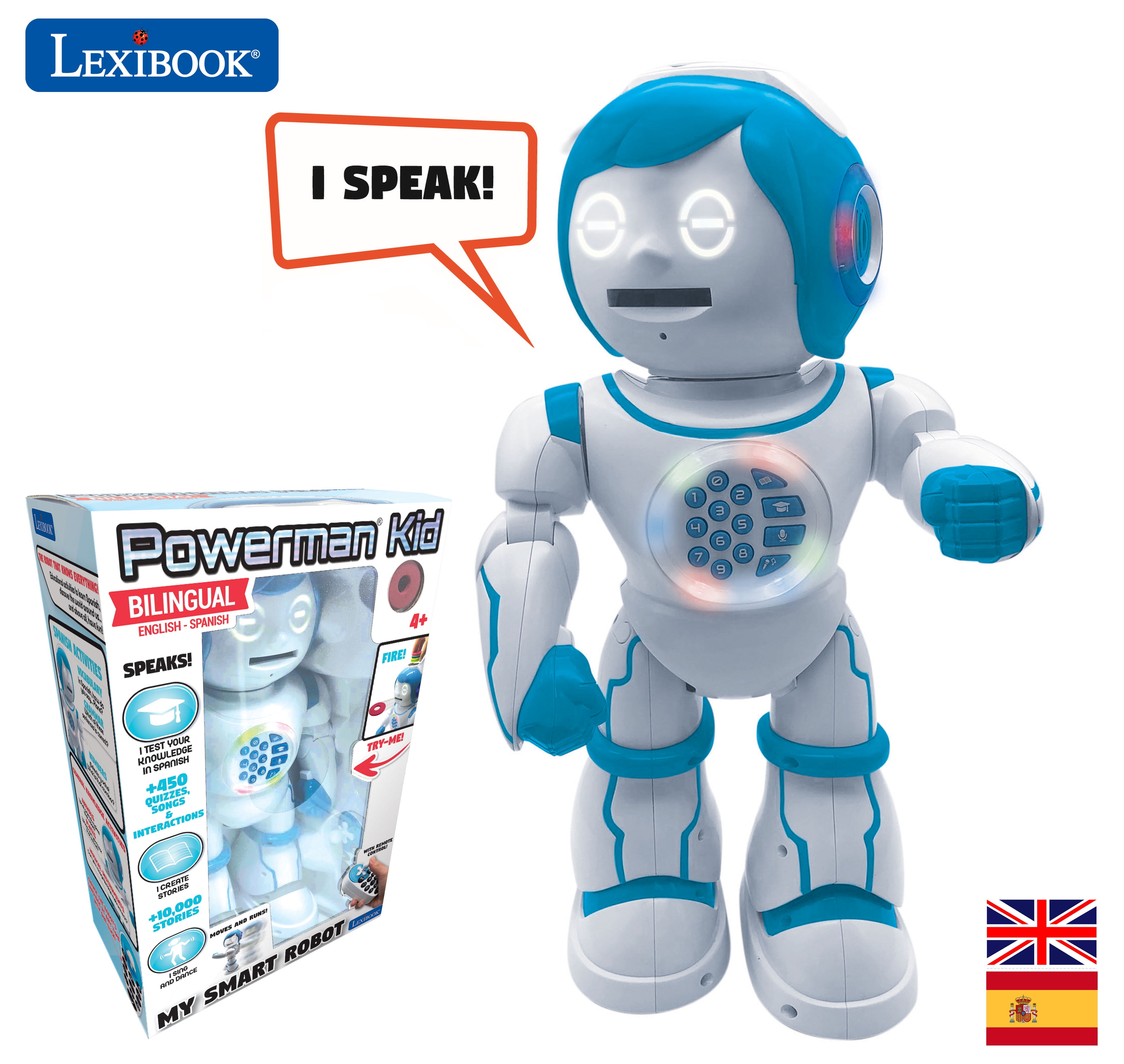 Lexibook - Powerman Advance - Robot télécommandé - Jouet interactif