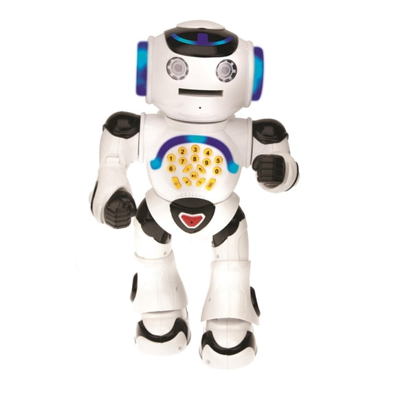 Lexibook Powerman - Remote Control Walking Talking Toy Robot, Dances, Sings, Reads Stories, Math Quiz, Shooting Discs, and Voice Mimicking, for kids 4+ - ROB50US