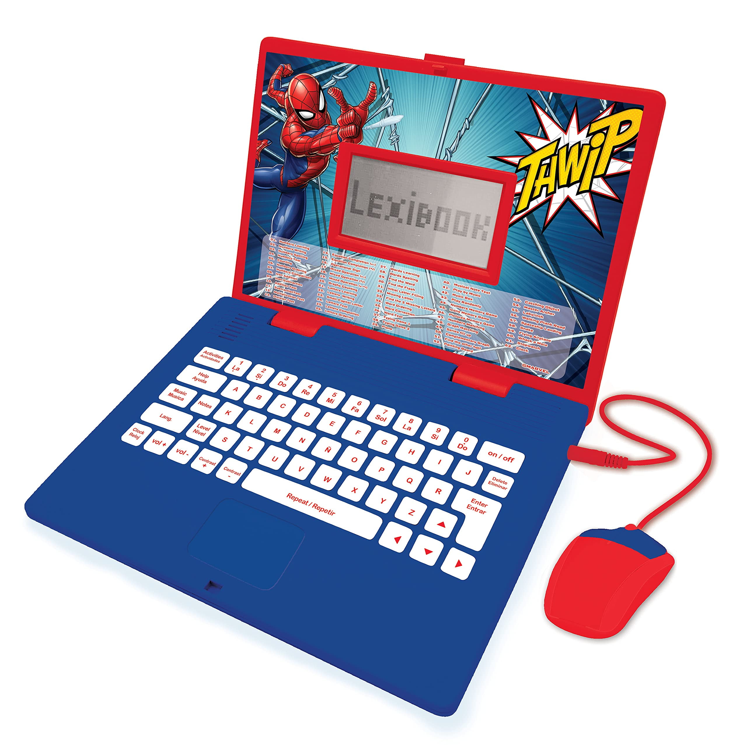 LEXIBOOK Spider-Man Electronic Pinball Machine - Table Top Game With LCD & Sound Effects