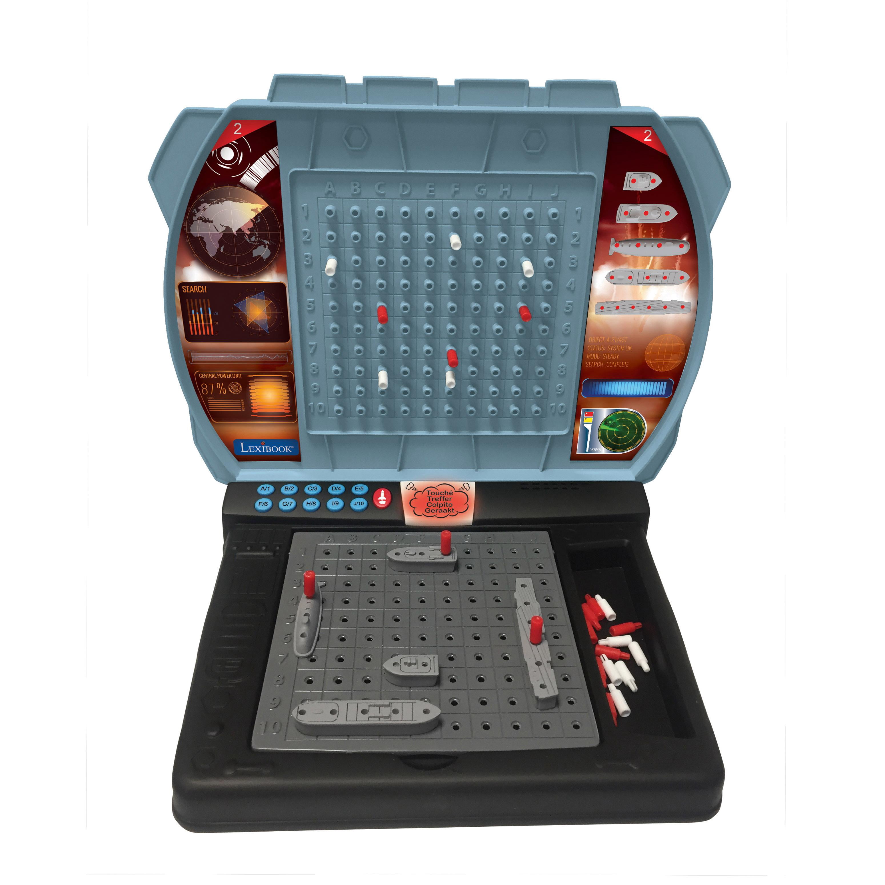 Lexibook Talking Sea Battle Electronic Board Game, Grey/Black