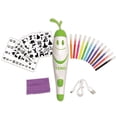 thumbnail image 1 of Lexibook Yeno Aerograph, magic electronic spray, 132 stencils, 12 colored pens, rechargeable battery, green / white, CR800, 1 of 11