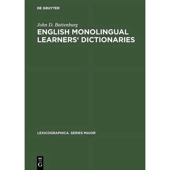 Lexicographica. Series Maior English Monolingual Learners' Dictionaries: A User-Oriented Study, Book 39, (Hardcover)