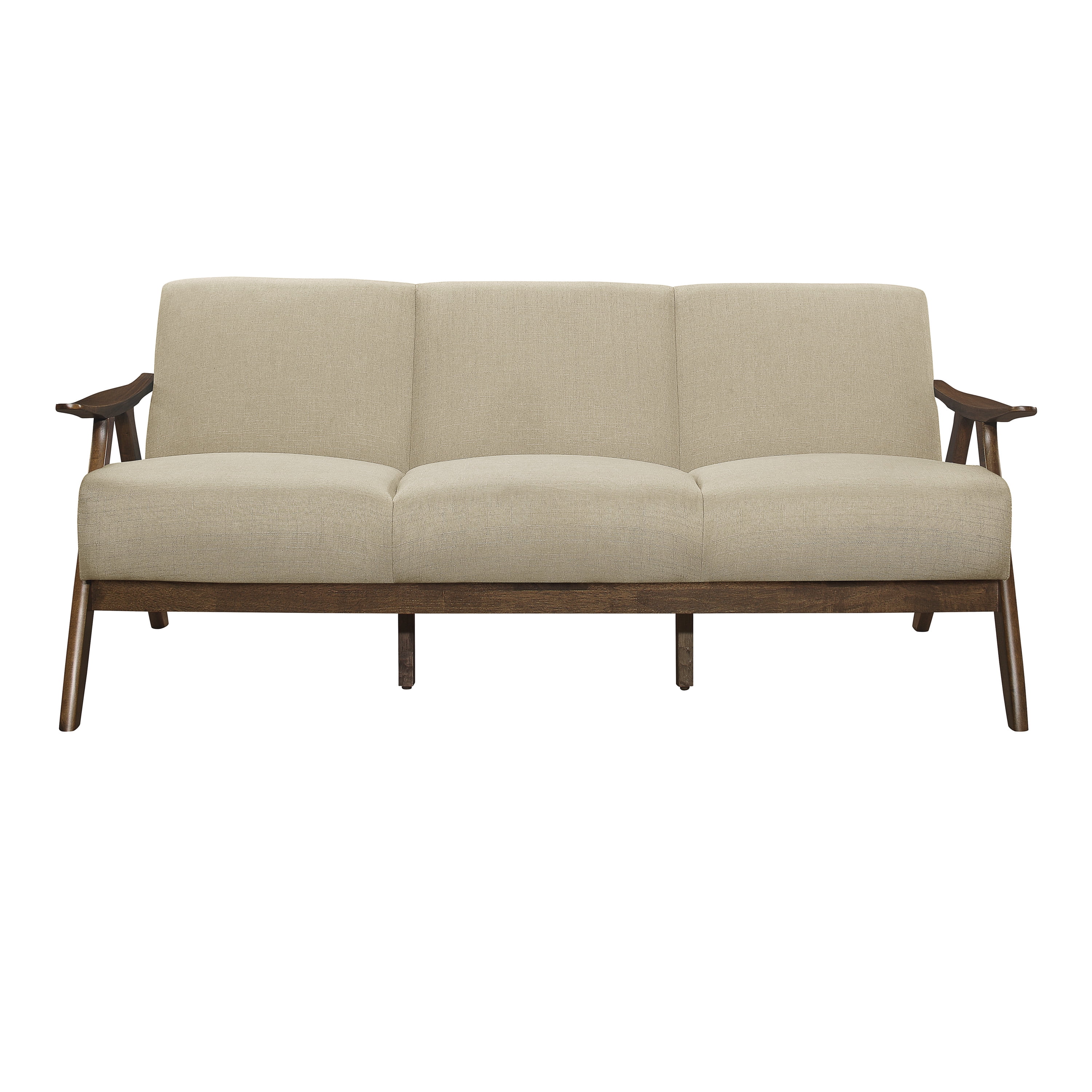 Transitional Damala Light Brown 73" Fabric Sofa Couch