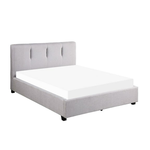Lexicon Aitana Fabric Upholstered Queen Platform Bed in Gray