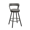 thumbnail image 1 of Lexicon Appert Metal Swivel Pub Height Chair in Mottled Silver/Gray (Set of 2), 1 of 5