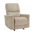 thumbnail image 1 of Lexicon Artem Velvet Power Rocker Reclining Chair in Light brown, 1 of 10