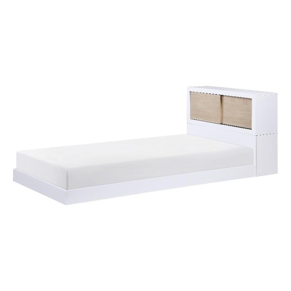 Lexicon Asker Wood Twin Bookcase Bed in 2-Tone Finish (White and ...