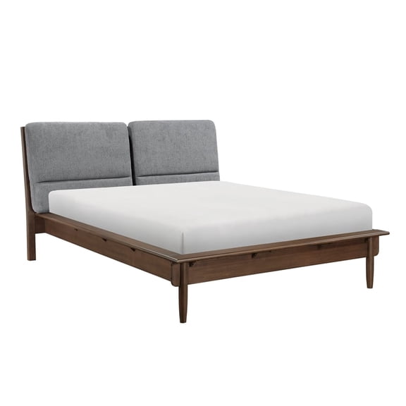 Lexicon Astrid Asian Hardwood Eastern King Platform Bed in Walnut