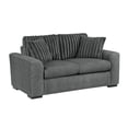 thumbnail image 1 of Lexicon Athena Textured 2pc Set: Sofa, Loveseat in Dark Gray, 1 of 14