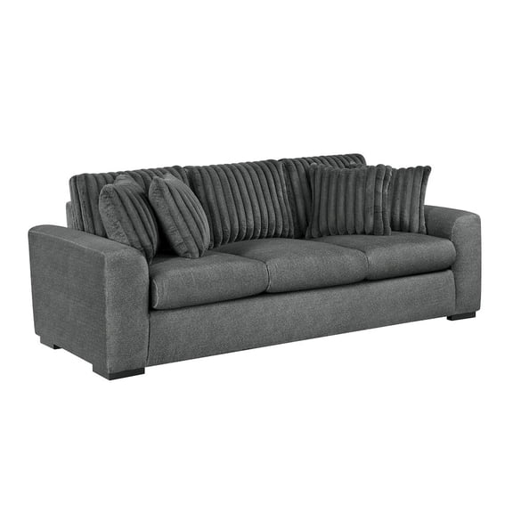 Lexicon Athena Textured Sofa in Dark Gray