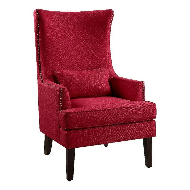 Red wingback chair new arrivals