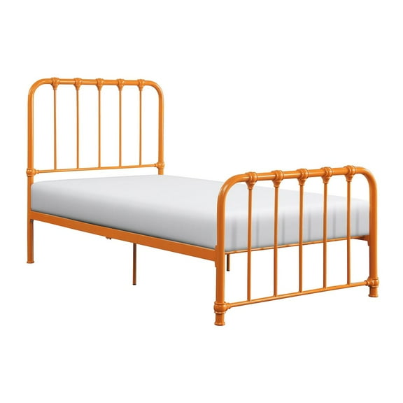 Lexicon Bethany Twin Metal Platform Bed in Orange