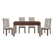 Lexicon Binghampton 5-piece Wood Dining Set with 1 Table/4 Side Chairs in Cherry
