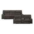 thumbnail image 1 of Lexicon Borneo Chenille 2-Piece Manual Reclining Sofa Set in Chocolate, 1 of 13