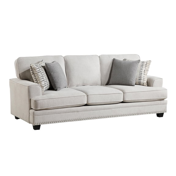 Lexicon Bradford Chenille Fabric Sofa in Sand