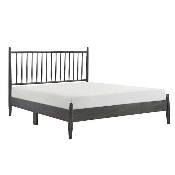 Lexicon Brickell Contemporary Wood Full Platform Bed in Gray