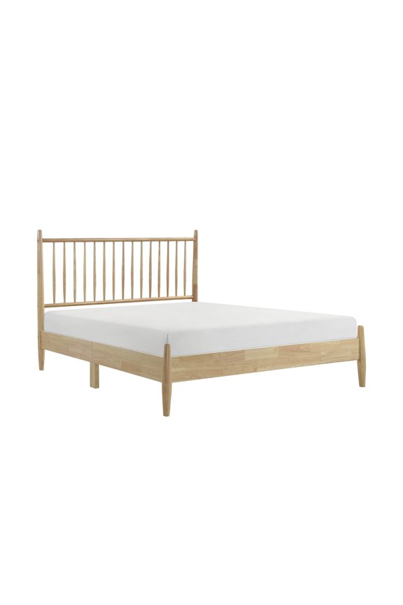 Brickell Contemporary Wood Queen Platform Bed in Natural