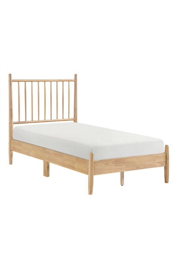 Lexicon Brickell Rubberwood Twin Platform Bed in Natural