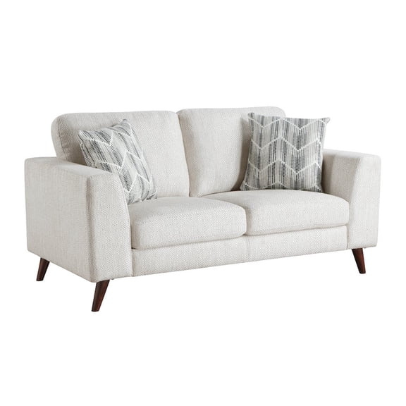 Lexicon Broadway Chenille Love Seat in Silver Cloud