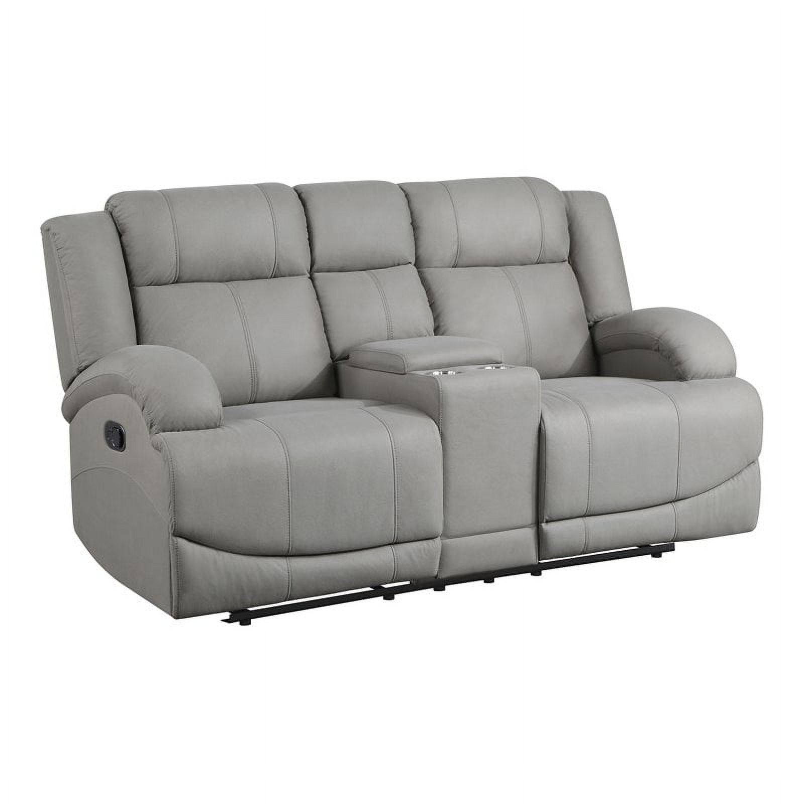 Lexicon Camryn Fabric Double Reclining Loveseat with Center
