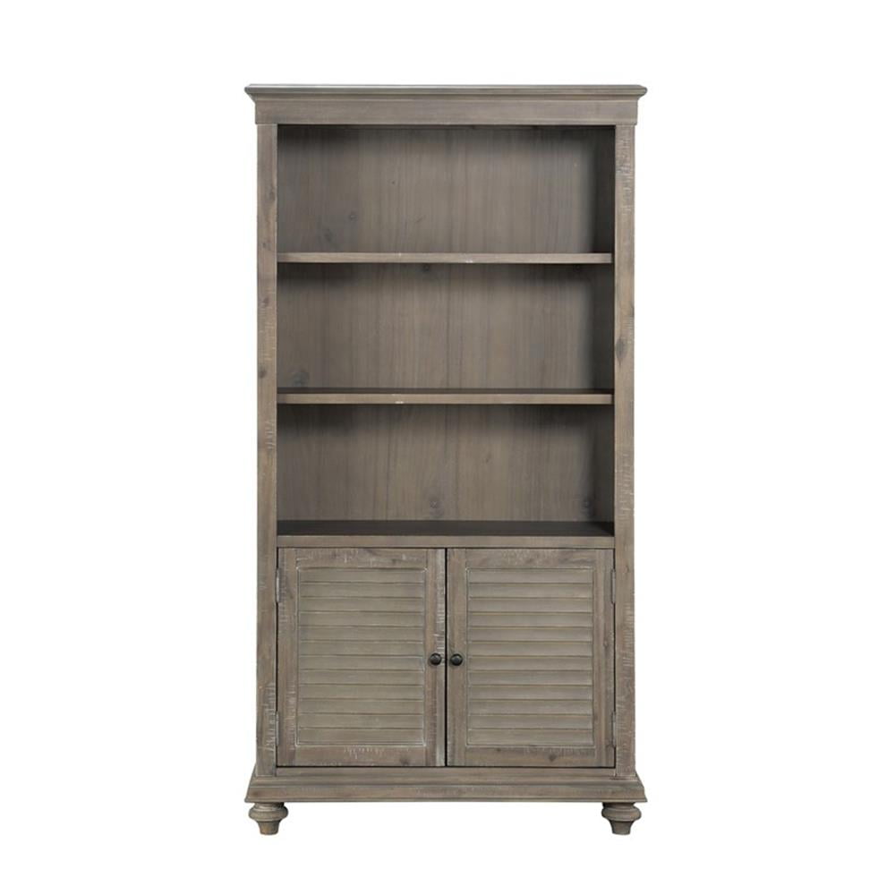 Lexicon Cardano Wood Bookcase in Driftwood Light Brown - Walmart.com