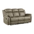 thumbnail image 1 of Lexicon Centeroak Modern Contemporary Microfiber Reclining Sofa in Sandy Brown, 1 of 4
