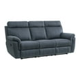 thumbnail image 1 of Lexicon Clifton Microfiber Double Reclining Sofa In Blue, 1 of 5