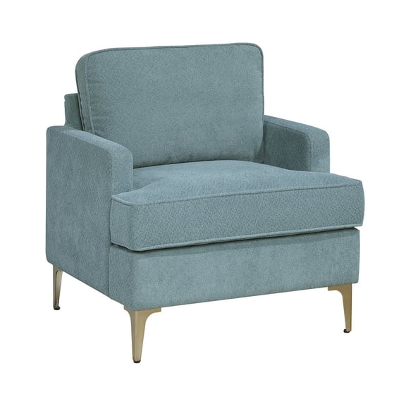 Lexicon Colette Chenille Accent Chair in Peacock