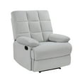 thumbnail image 1 of Lexicon Colin Upholstered Velvet Fabric Manual Recliner in Light Gray, 1 of 4