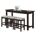 thumbnail image 1 of Lexicon Connected 4 Piece Wood Counter Height Dining Set in Espresso, 1 of 5
