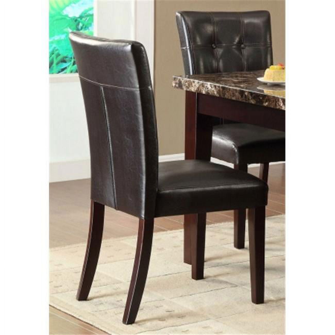 Lexicon Contemporary Wood Dining Room Side Chair in Espresso (Set of 2)