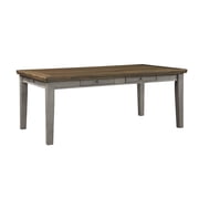 Lexicon Tigard Asian Hardwood and MDF Board Dining Room Table in Cherry/Gray
