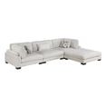 thumbnail image 1 of Lexicon Corydon Microfiber 4-Piece Modular Sectional with Ottoman in Beige, 1 of 17