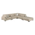 thumbnail image 1 of Lexicon Corydon Microfiber 5-Piece Modular Sectional with Ottoman in Brown, 1 of 10