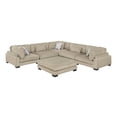 thumbnail image 1 of Lexicon Corydon Microfiber 6-Piece Modular Sectional with Ottoman in Brown, 1 of 5