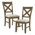thumbnail image 1 of Lexicon Counsil Wood and Fabric Dining Room Chairs in Cherry (Set of 2), 1 of 8