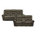 thumbnail image 1 of Lexicon Creighton Microfiber 2-Piece Manual Reclining Sofa Set in Brown, 1 of 15