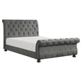thumbnail image 1 of Lexicon Crofton Traditional Chenille Eastern King Upholstery Bed in Dark Gray, 1 of 8