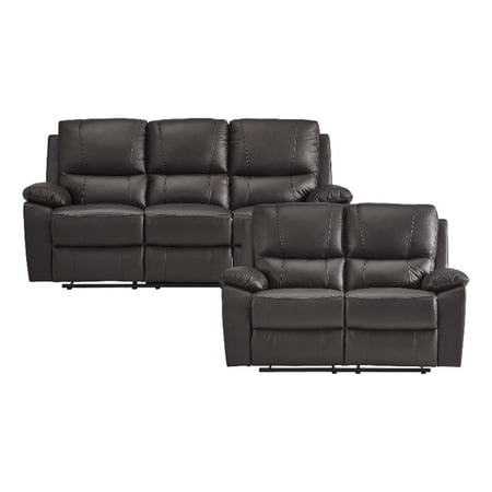 Lexicon Dawson Faux leather 2-Piece Manual Reclining Sofa Set in Brown