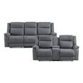 thumbnail image 1 of Lexicon Dean 2-Piece Microfiber Double Reclining Sofa Set in Gray, 1 of 14