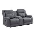 thumbnail image 1 of Lexicon Dean Microfiber Double Reclining Love Seat in Gray, 1 of 5
