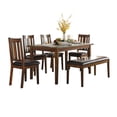 thumbnail image 1 of Lexicon Delmar 6 Piece Wood Dining Set in Espresso, 1 of 11