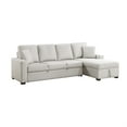 thumbnail image 1 of Lexicon Dimitri 2-Piece Microfiber Sectional with Right Chaise in Ice, 1 of 13